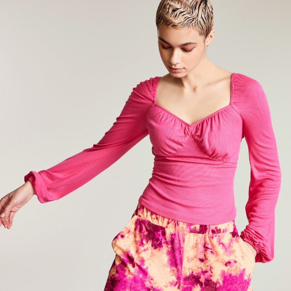 Bar lll Blouson Ruched Top
